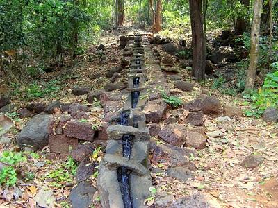 Small spring supplying water to the temple tank in Asud, Dapoli.