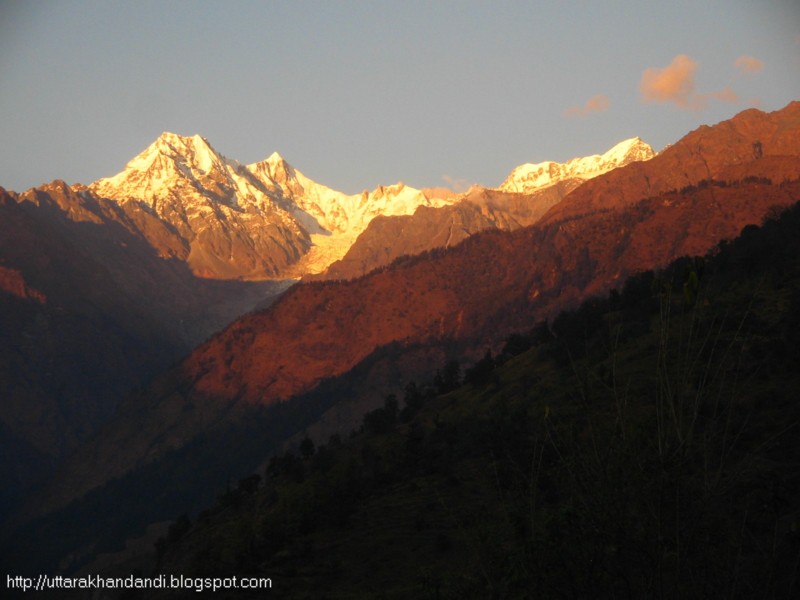 Balati glacier at sunset