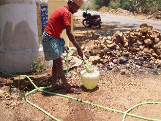 BBorewell water with 2 ppm fluoride level