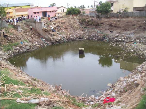 Tanks pumping out stagnant water