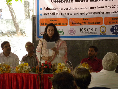 Ms.Rohini Nilekani, Chairperson, Arghyam addressing the gathering