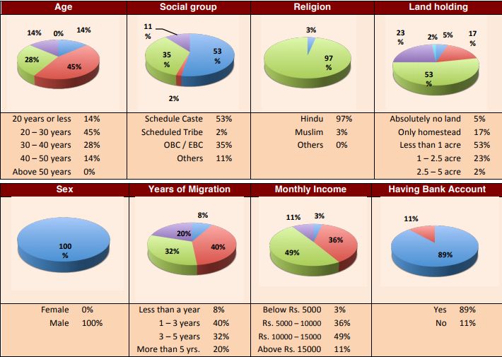 Profile of migrant workers interviewed (Source: Aarthik Anusandhan Kendra, Praxis)