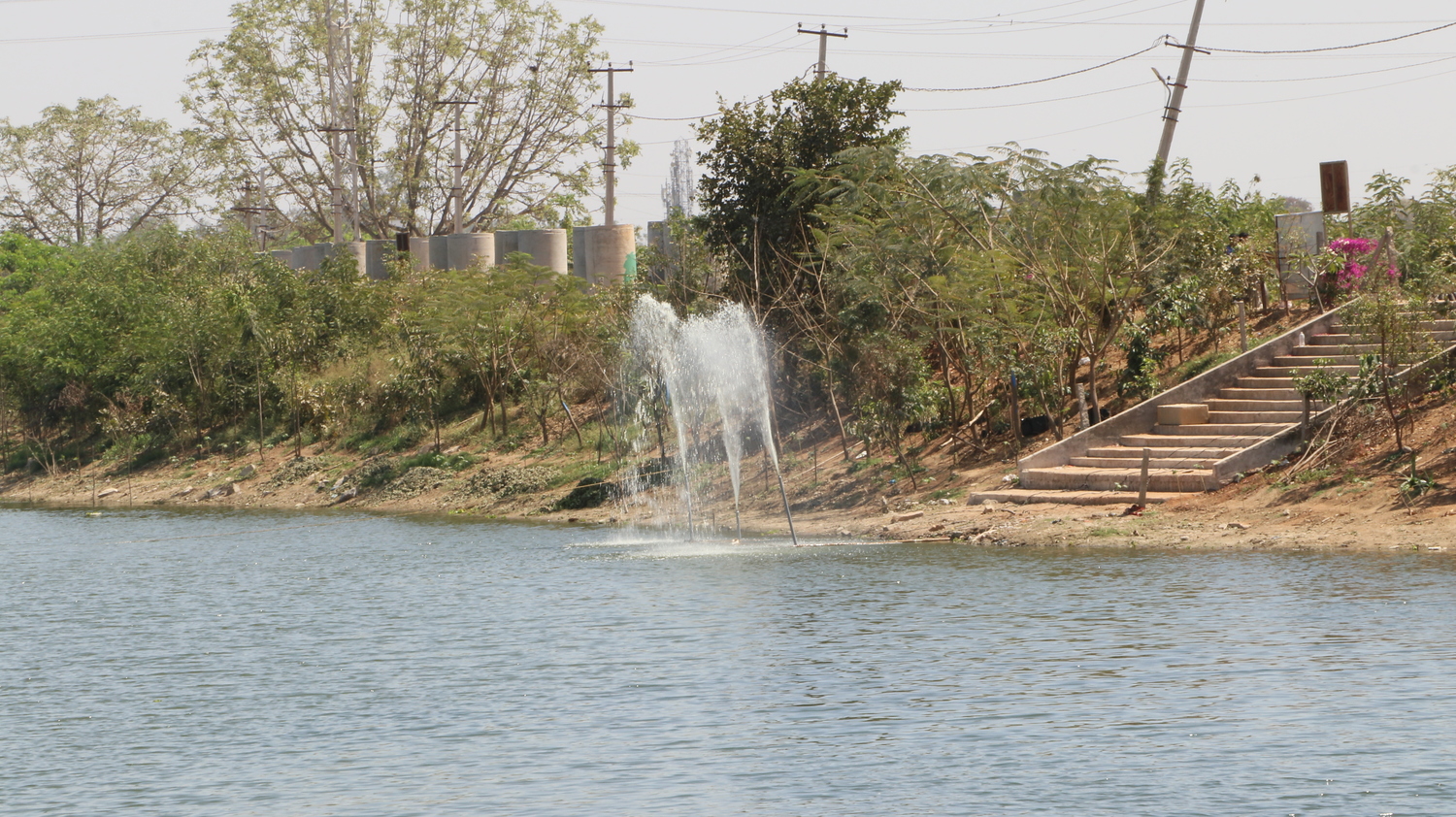 Aerators to clean the lake. (Pic courtesy: 101Reporters)