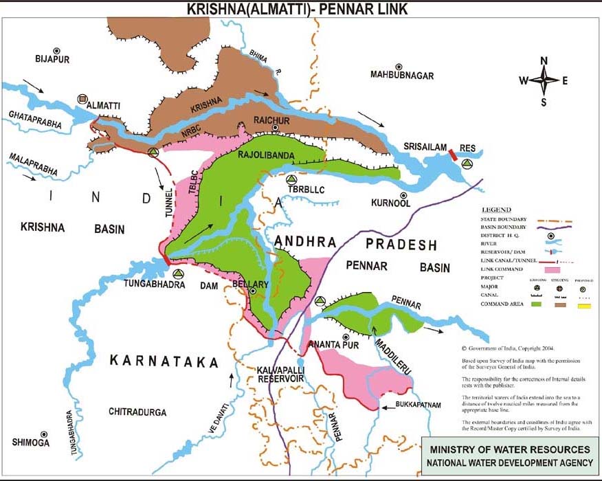 Feasibility Study: Almatti-Pennar Link; Source: National Water Development Agency