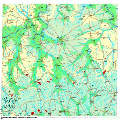 Groundwater prospects map of Adilabad, Andhra Pradesh and Nanded, Yavatmal districts of Maharashtra, corresponding to Survey of India's toposheet number 56E15