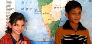  Monica Kumawat and Gopal Verma of the Ramadevi Malchand Bagri Upper Primary School are among the 32,000 students Akshaya Patra serves daily in Nathwar