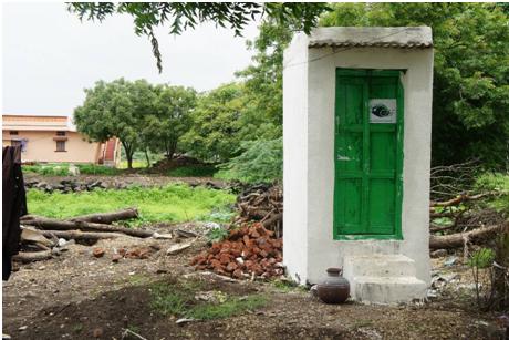 Biotoilet in a village