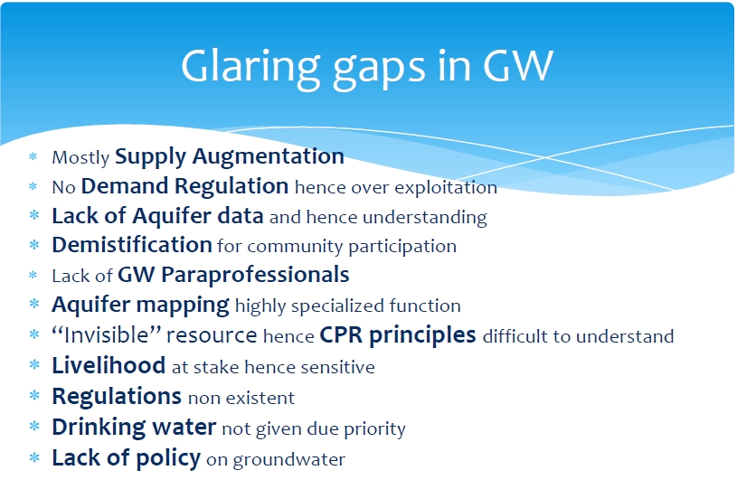 Challenges of community based groundwater management