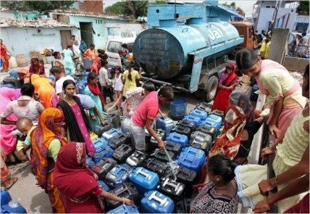 Scene at a New Delhi Slum