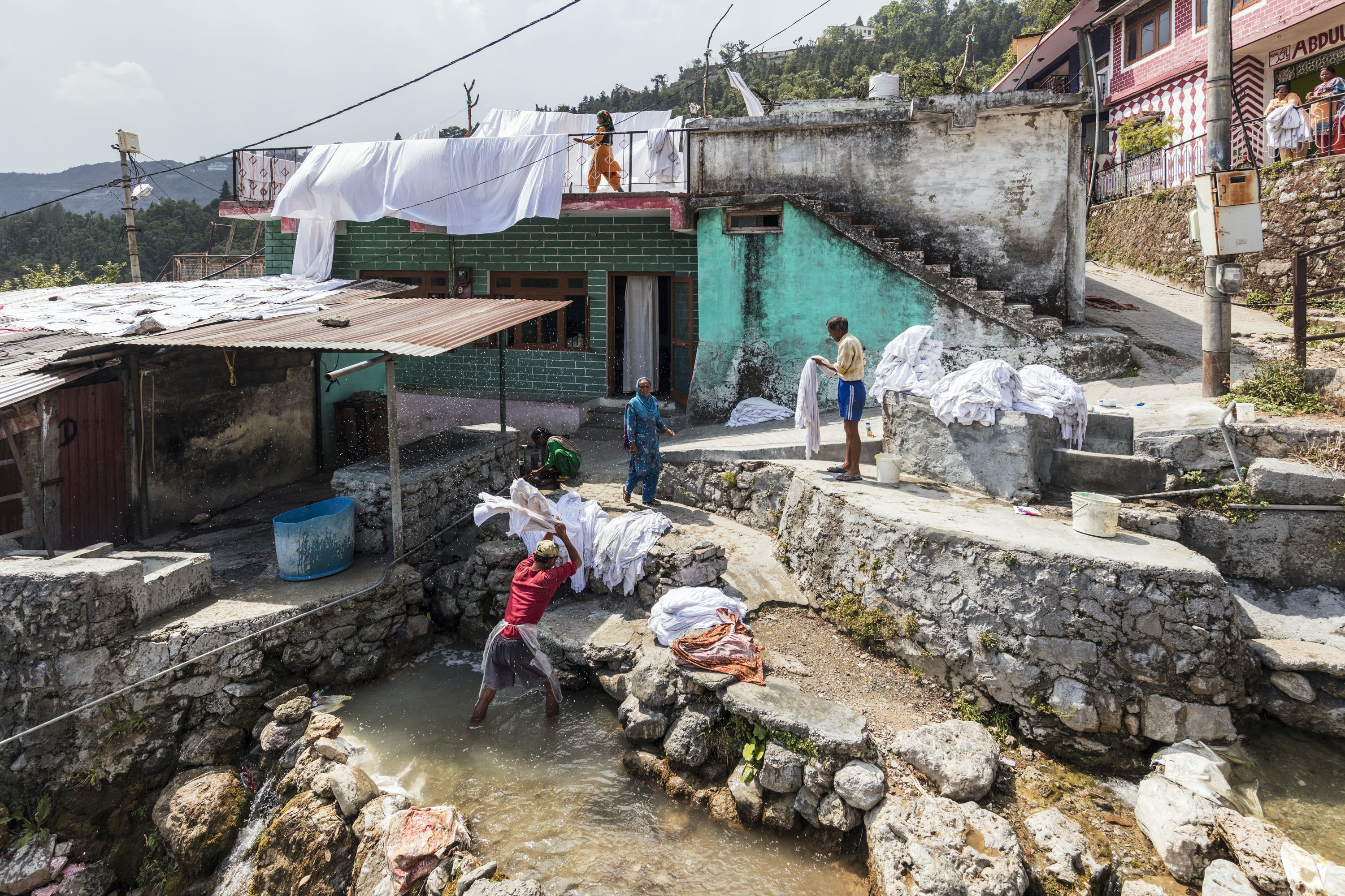 Dhobi ghat in Mussoorie. Image: Toby Smith, Pani-Pahar series