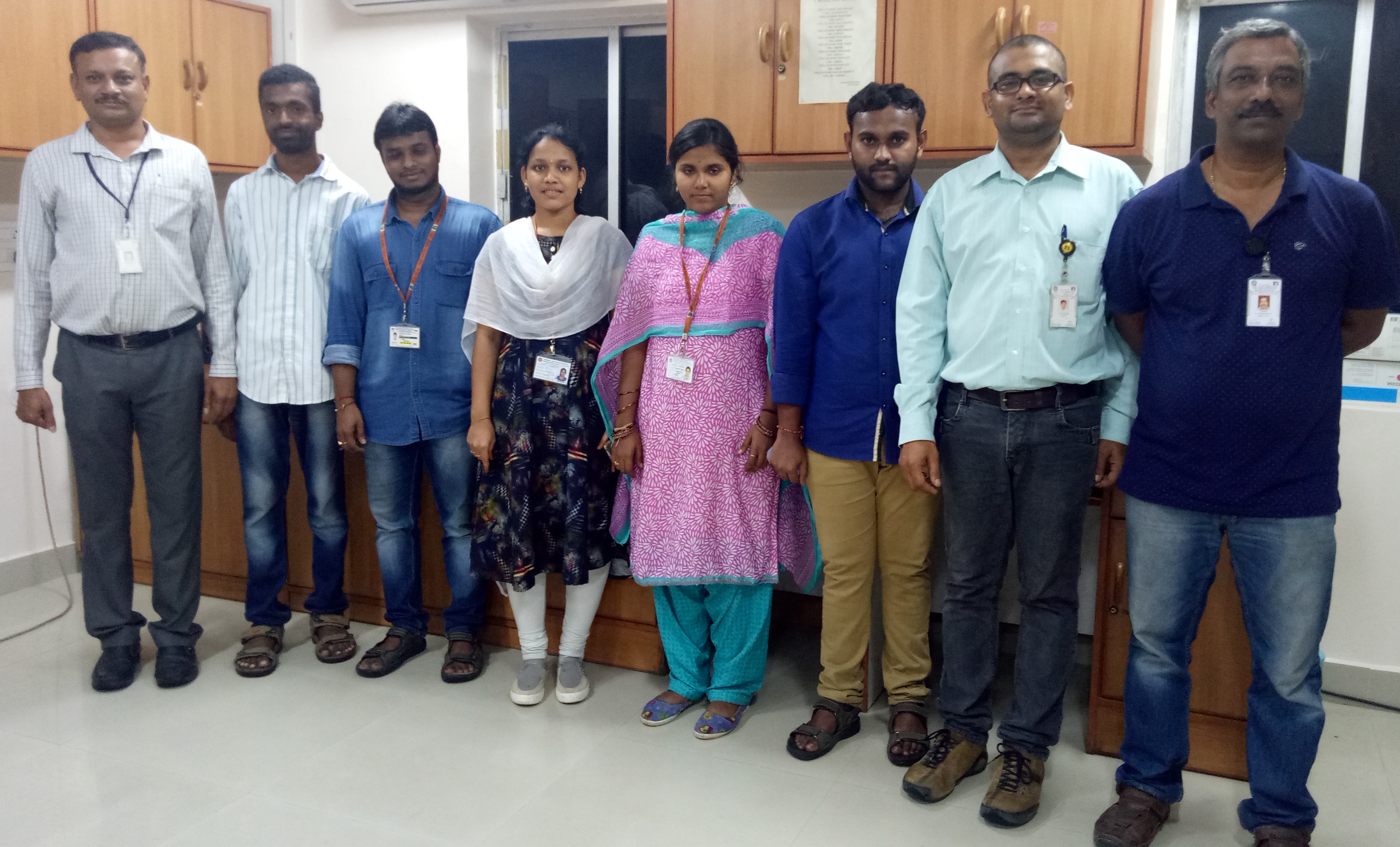 Dr Mutheneni (second from right) with his team.