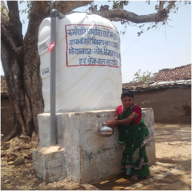 A water tank installed just outside a house (Source:Dalpat & Heena)