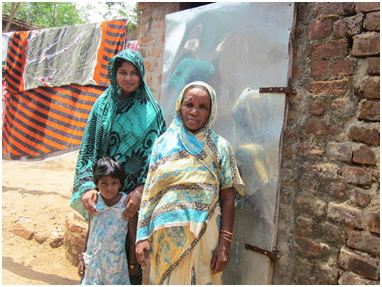 A relieved 'Munni Bibi', one of the initial people to construct a toilet with financial help (Source: National Foundation for India)