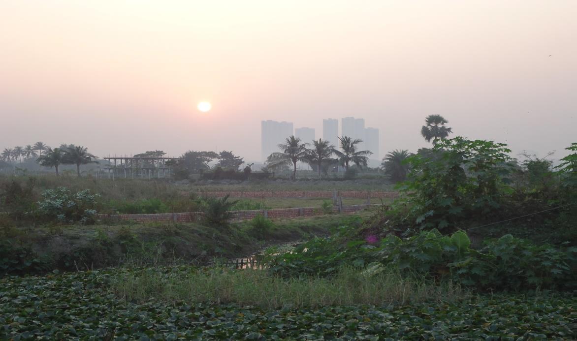 Residential complex Urbana looms over Kharki mauza. Dated : January 2016