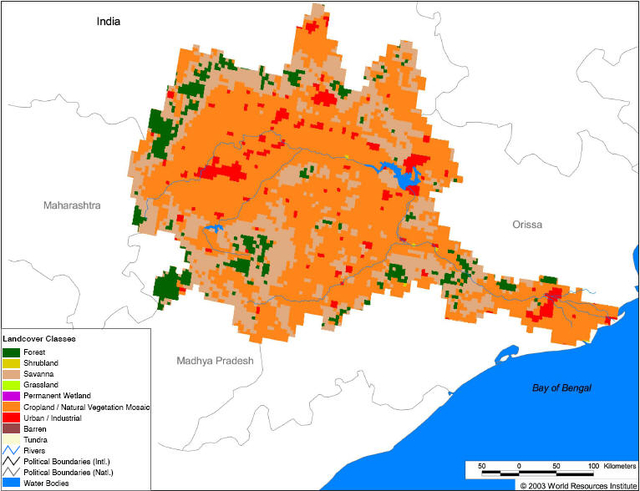 Map of Mahanadi Basin