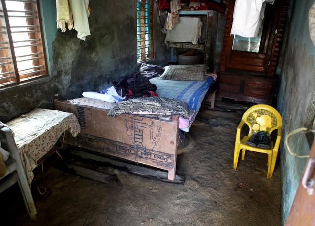 Water enters the houses, mostly during high tides, filling them with dirt and stench.