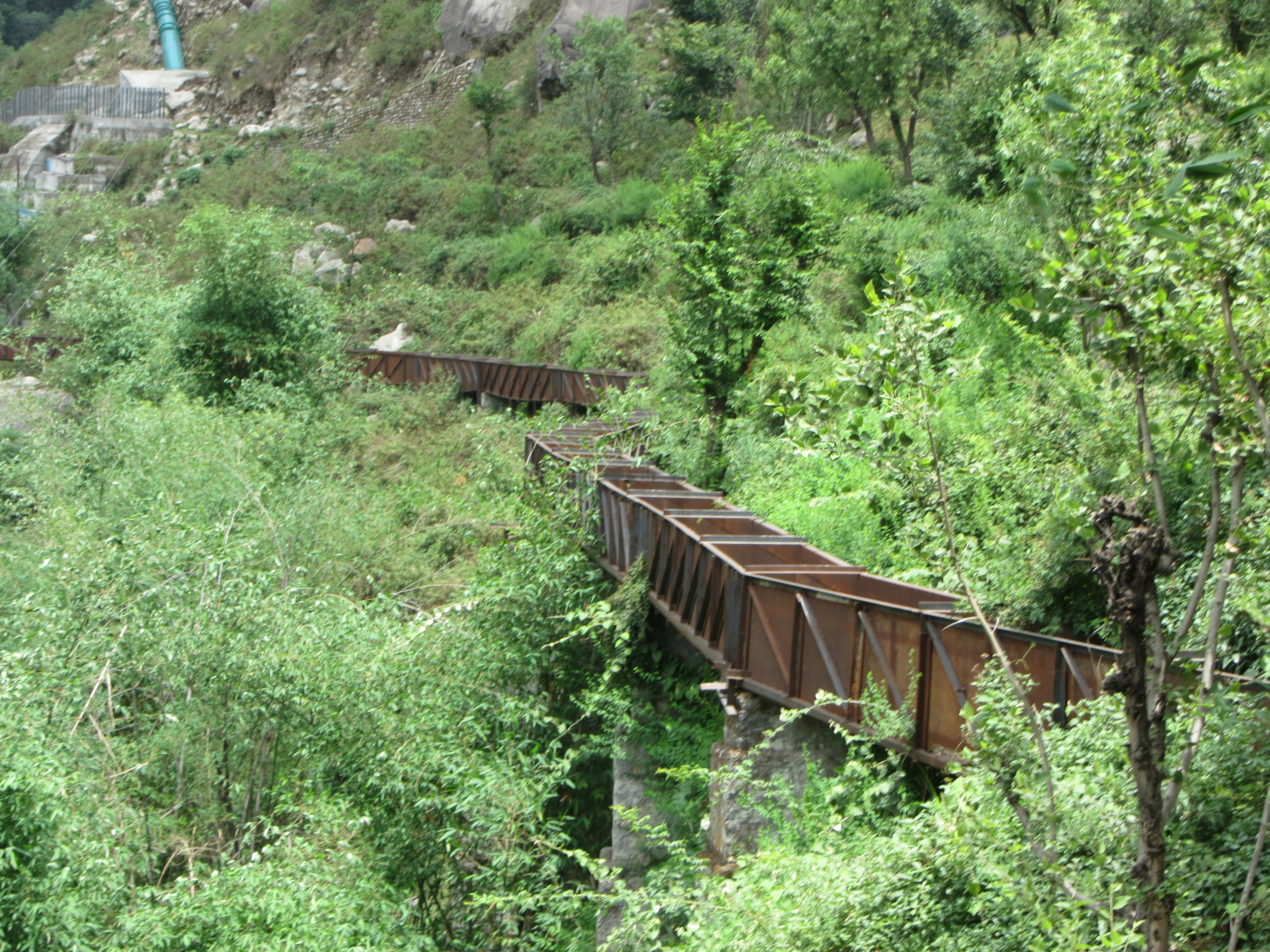 Developer erects steel structure to compensate for 3 kuhls rendered useless due to water diversion (Source: Nivedita Khandekar)