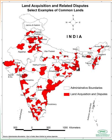 land conflicts map