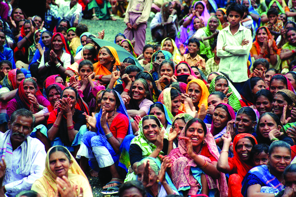 Women have long taken action to protect rivers. These women would be affected by the Sardar Sarovar Dam in India (Karen Robinson).