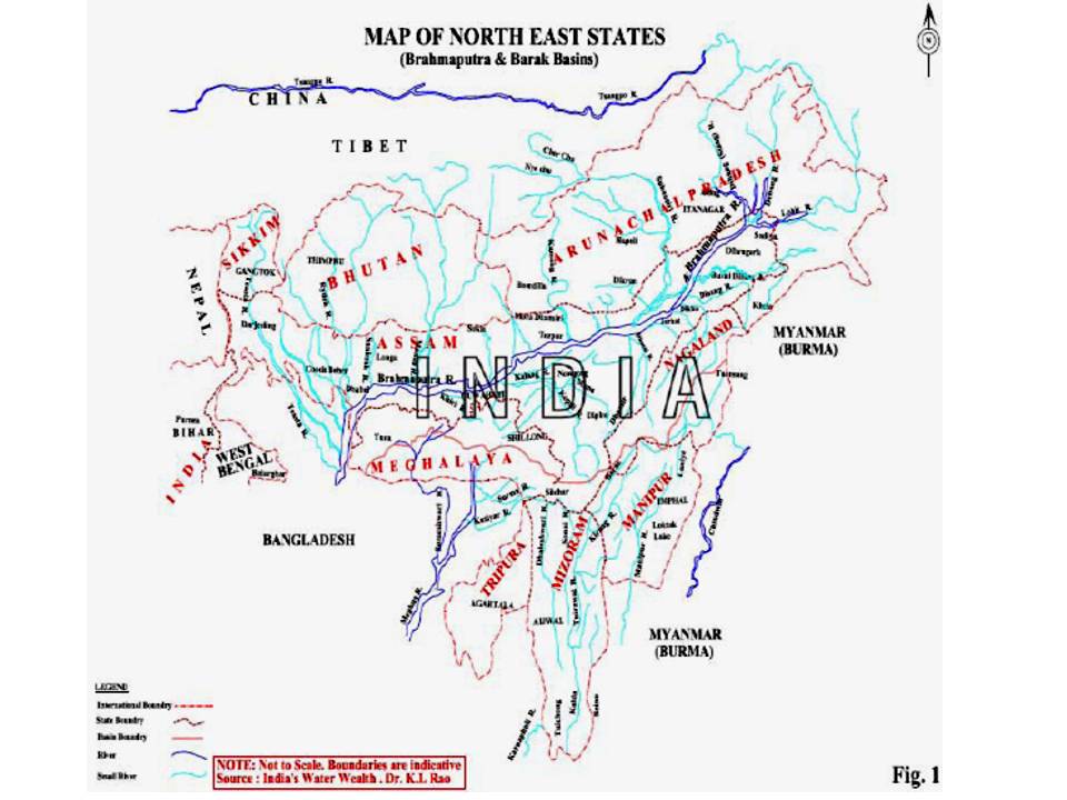 map of the north-eastern states