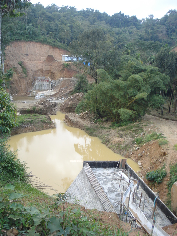 The Yettinahole stormwater lift project under construction.