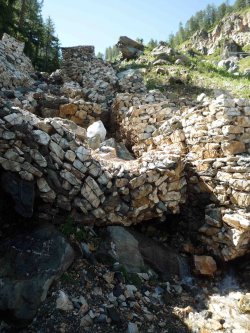 Wall meant to protect the stream from debris of Parbati II project collapsed into the stream at Raila Village