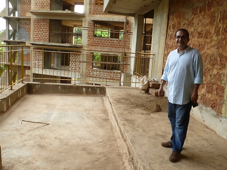 Raj Panandiker on one of the sky gardens of Arjuntree One