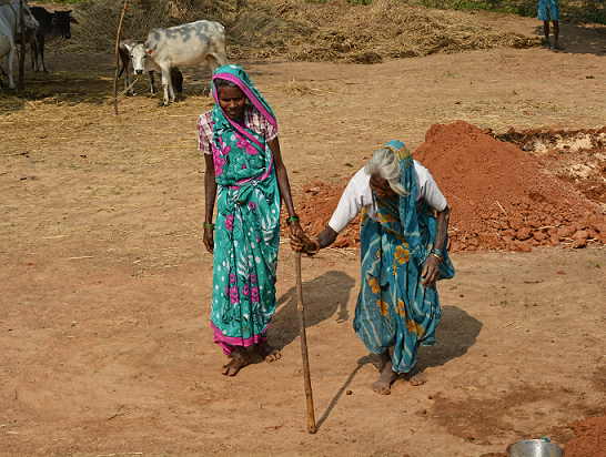 Women suffering from Skeletal Fluorosis, a disease caused by fluoride contamination in water.