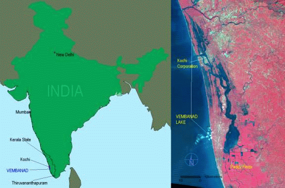 Vembanad Lake Map