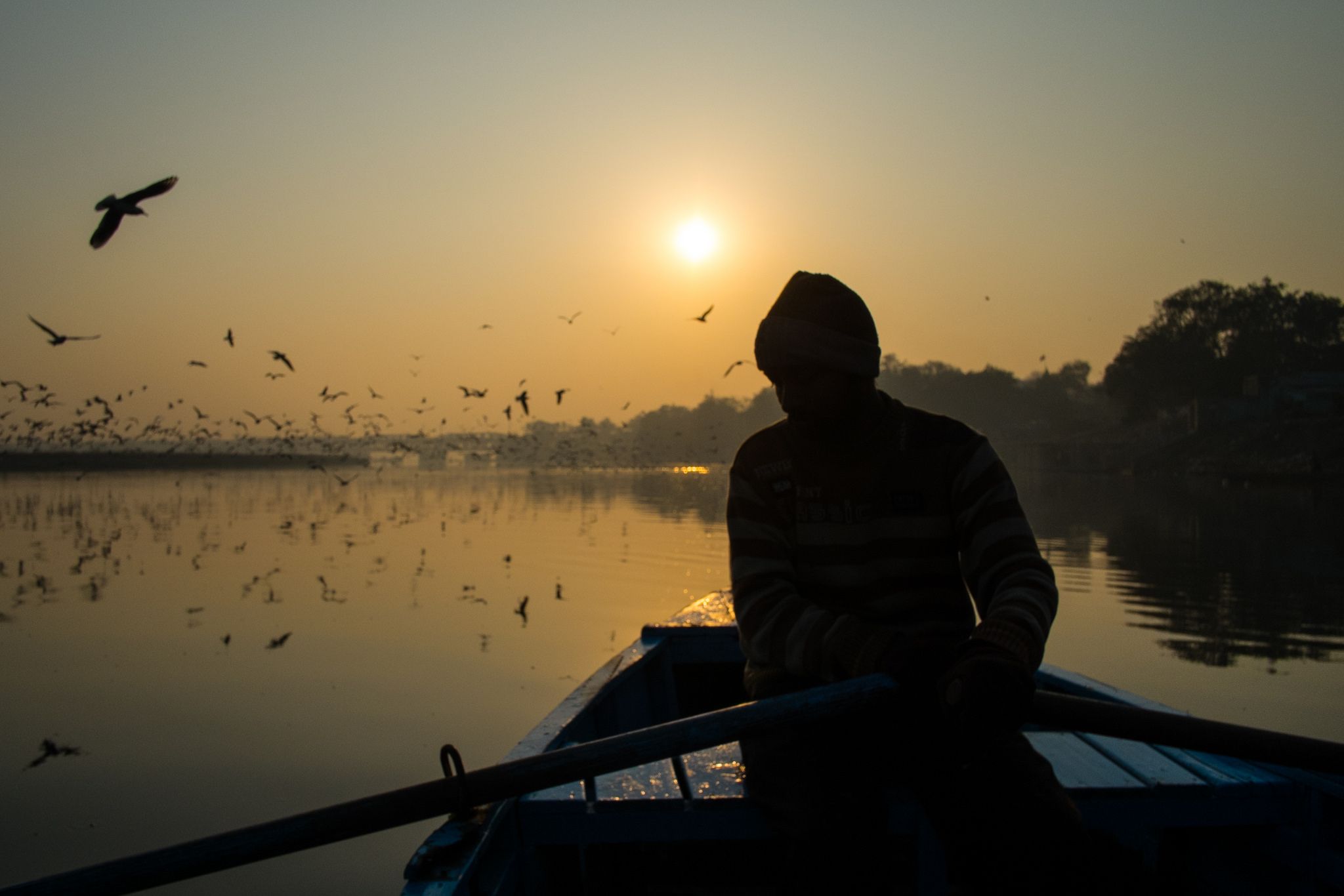 Boats on Yamuna (Image: Antoine Collet, Fllickr commons)