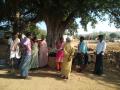 FES community resource person Pareshamma interacting with farmers on water conservation practices at Thamballapalle village in Chittoor district (Image: Foundation for Ecological Security)