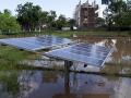 Solar panels in a farm (Source: Wikimedia Commons)