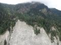 A landslide caused by downpour