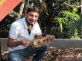 Amit with a bee box installed in a garden at a house in Pune. (Image source: Amit Godse)