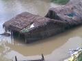 The flooded Bagmati river