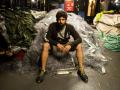 Captain Siddharth Chakravarty with the illegal driftnets confiscated by Sea Shepherd during Operation Driftnet (Photo source: Sea Shepherd)