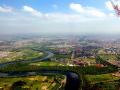 Aerial view of the Najafgarh drain. (Image: Sumita Roy Dutta, Wikimedia Commons; CC BY-SA 4.0)