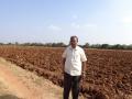 Basavaraj on his field in Chitradurga