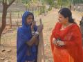 Gazala Paul, founder of Samerth with a Baiga tribal woman - at Machamoha village, Mungeli district