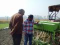 Seed-fertilizer drill in use at Kalwaheri village
