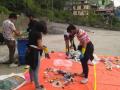 Volunteers sort plastic trash during the cleanup. (Pic courtesy: Zero Waste Himalaya)