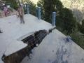 At Pangi village, several houses have suffered damage due to a hydel project.
