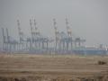 Land reclaimation from the sea at the Mundra Port