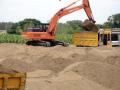 Sand mining on the Pennar river bed