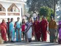 Women get together for the cleaning drive at Sangrun. (Source: India Water Portal)