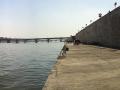 A view of the concrete-bound Sabarmati