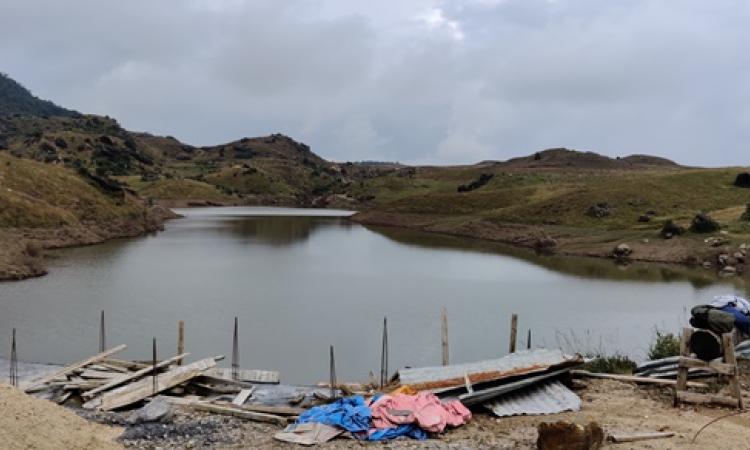 Water collected at a mega dam in a village in Meghalaya (Image Source: KM-MBDA)