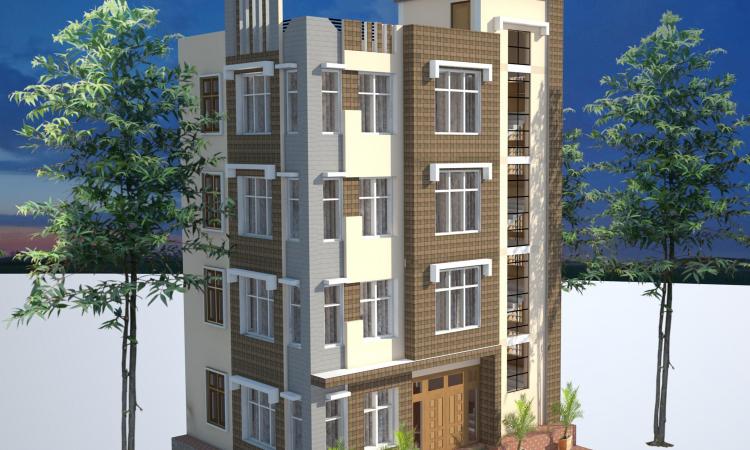 Sample Picture of 4 Storey Apartments which consist of 40 people