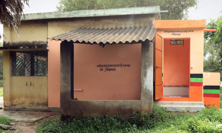 Anganwadi Centres now provided with improved toilets and running water (Image: Water For People India)