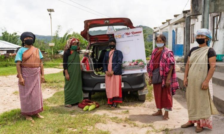 Farm on wheels initiative in Mawhiang village (Image: Janak Preet Singh)